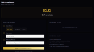 member dashboard earnings
